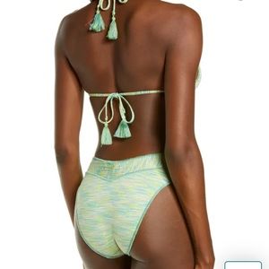 BECCA BY REBECCA VIRTUE MOSAIC High Leg Hipster Bikini Bottoms neon NWT size XS